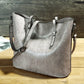 Vintage Oil Wax Leather Tote and Shoulder Bag