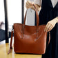Vintage Oil Wax Leather Tote and Shoulder Bag