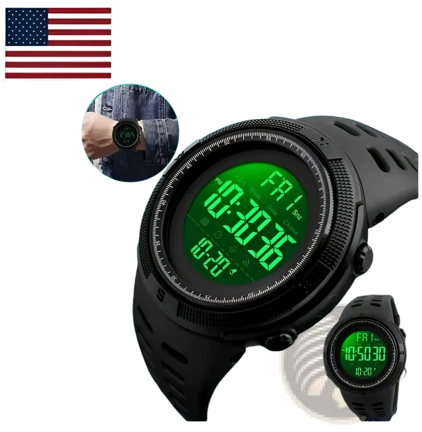 Skmei Men's Military Sport Waterproof Digital Chronograph Watch