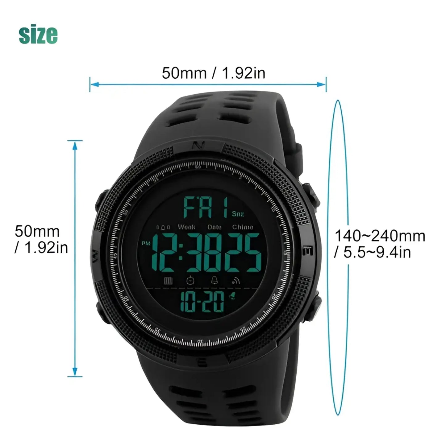 Skmei Men's Military Sport Waterproof Digital Chronograph Watch
