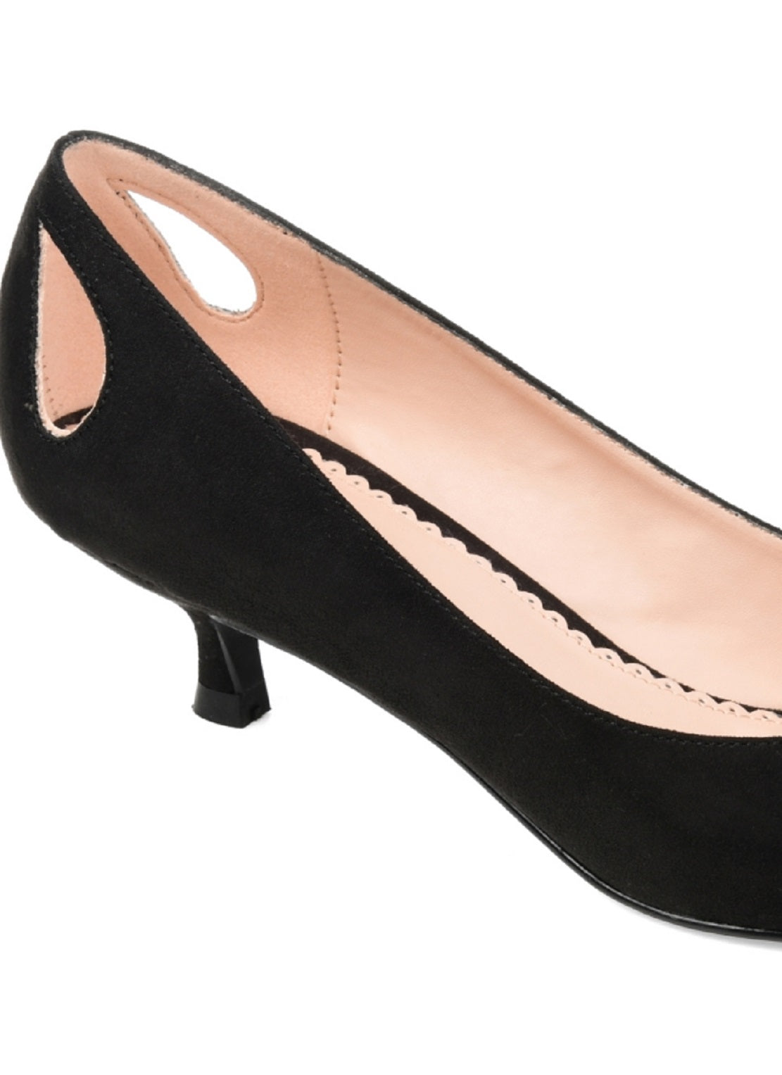 Journee Collection Women's Goldie Kitten Heel Shoes Black Size 8 M