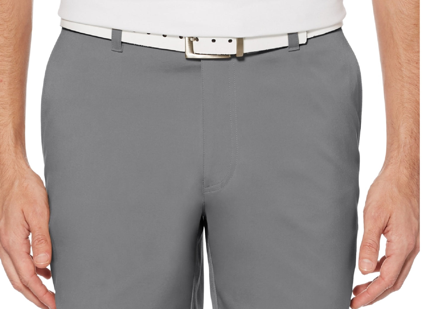 PGA TOUR Men's 7 Flat Front Golf Shorts Gray Size 40