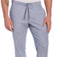 Cubavera Men's Pinstripe Drawstring Pants Blue Size Large