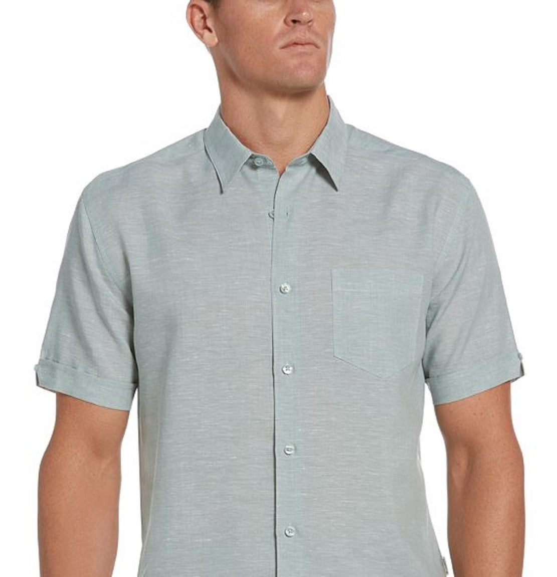 Cubavera Men's Tanner Travel Shirt Blue Size Small