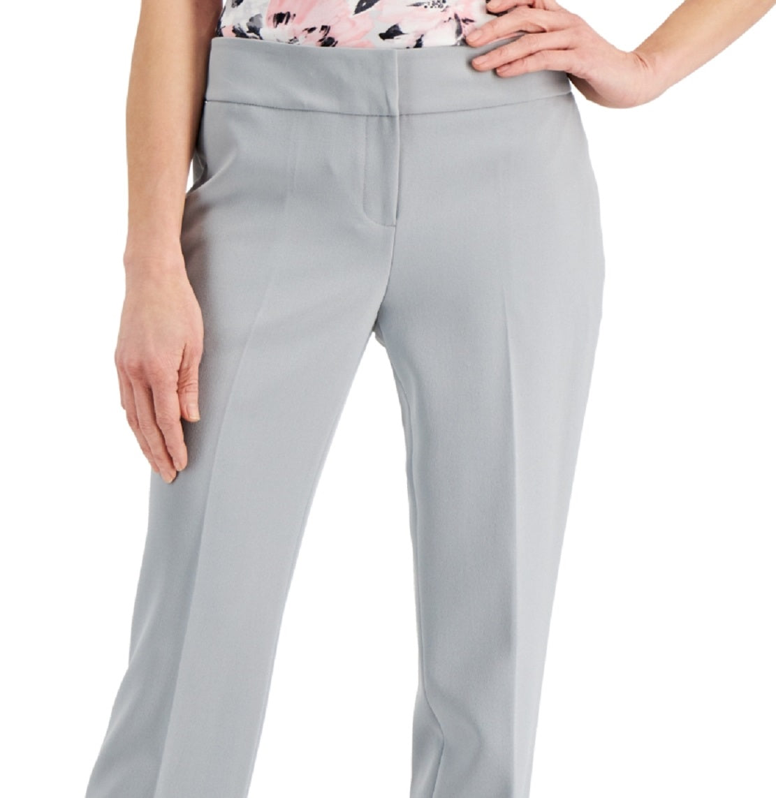 Kasper Women's Slim Straight Pants Gray Size 12
