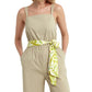 H Halston Women's Ruched Jumpsuit Brown Size X-Small
