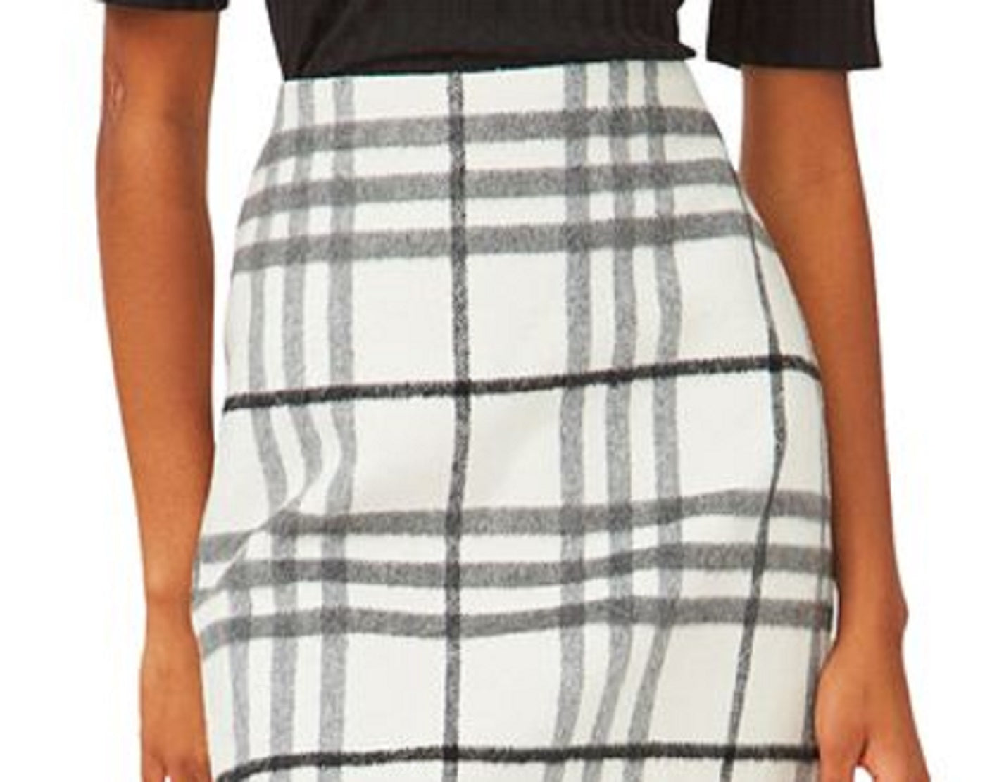Riley & Rae Women's Plaid Mini Skirt White Size 8