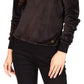 Michael Kors Women's Velour Off The Shoulder Top Black Size X-Small