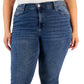 Celebrity Pink Women's Cuffed Girlfriend Jeans Blue Size 18W