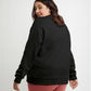 Champion Women's Power Blend Boyfriend Sweatshirt Black Size 1X