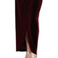 Alex Evenings Women's Velvet Ruched 3/4 Sleeve Gown Red Size 14W