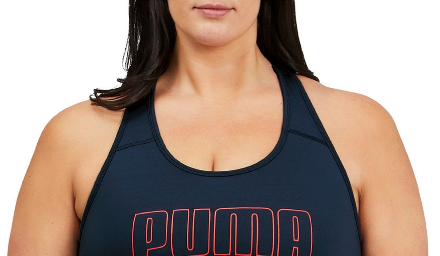 Puma Women's 4Keeps Mid Impact Sports Bra Blue Size 3X