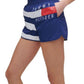 Tommy Hilfiger Women's Striped Active Wear Shorts Blue Size Small