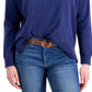 Tommy Jeans Women's Logo Crewneck Sweater Blue Size Medium