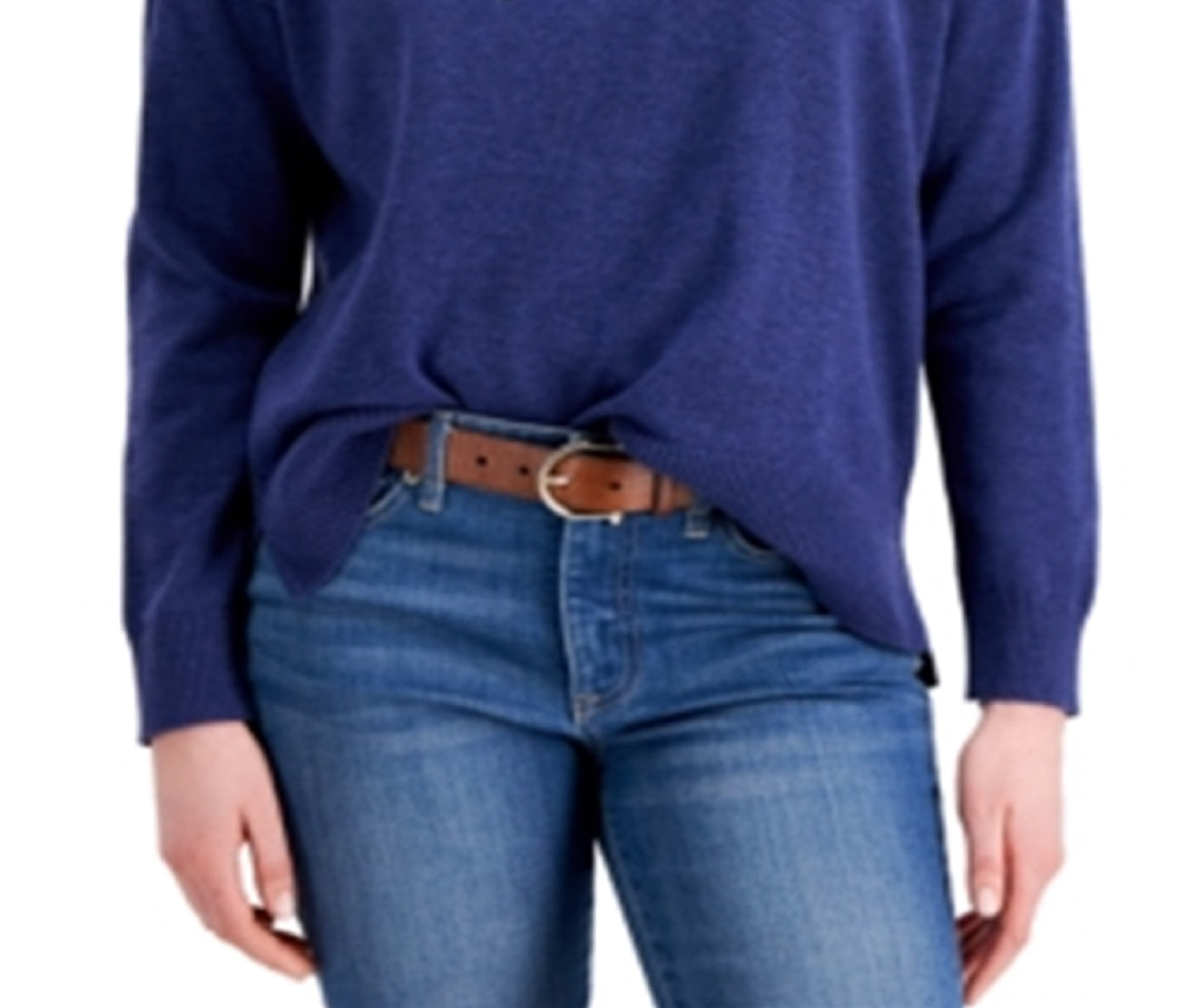 Tommy Jeans Women's Logo Crewneck Sweater Blue Size Medium