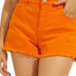 GUESS Women's Denim Mom Shorts Orange Size 30