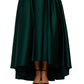 Betsy & Adam Women's Satin High Low Ball Gown Green Size 12