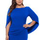 Betsy & Adam Women's Cape Back Dress Blue Size 16