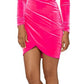 Betsy & Adam Women's Velvet Mock Neck Dress Pink Size 14