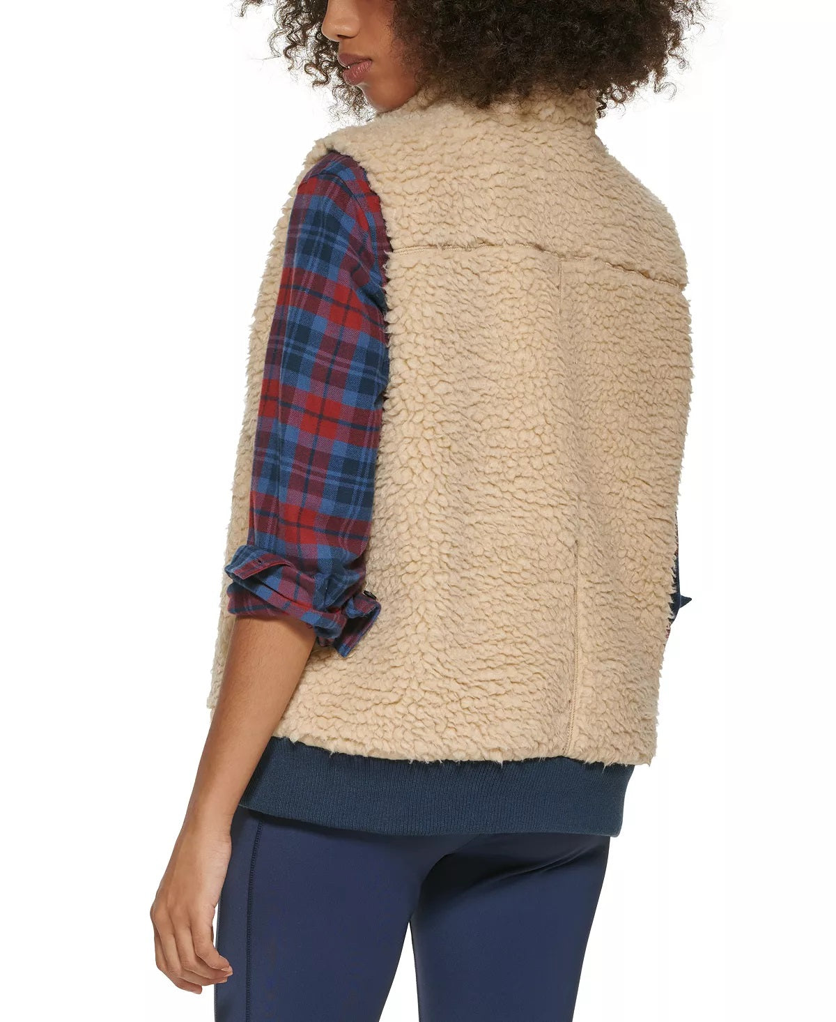 Bass Outdoor Women's Route Hiking Faux Sherpa Vest Brown Size Small