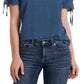 CeCe Women's Geo Collar Blouse Blue Size Medium