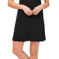CeCe Women's Stretch Sheer Pullover Styling Floral Short Sleeve Crew Neck Short Shift Dress Black Size X-Large