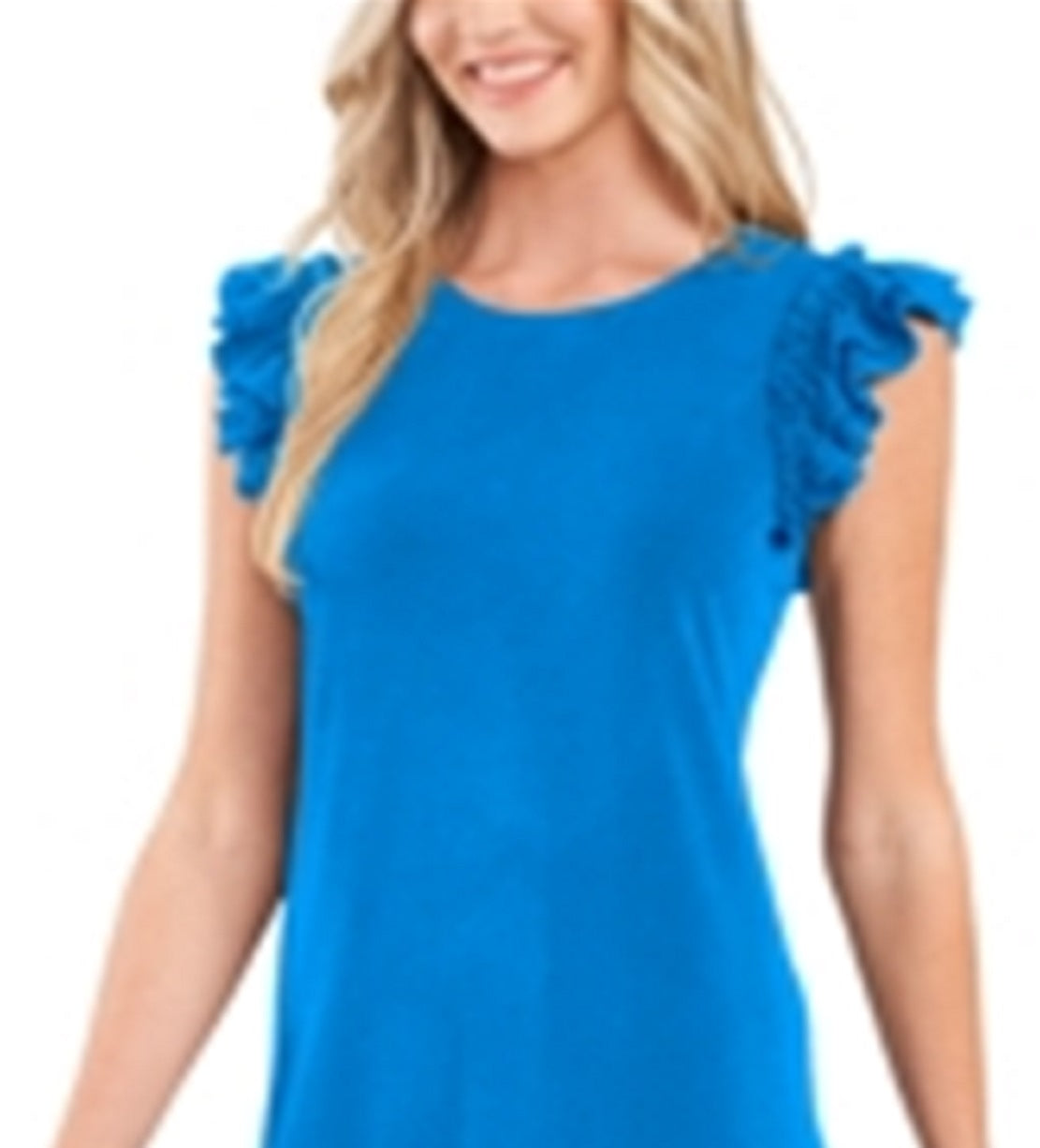 CeCe Women's Flutter Sleeve Short Wear To Work Dress Blue Size Small