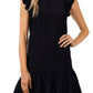 CeCe Women's Flutter Sleeve Shift Dress Black Size 10