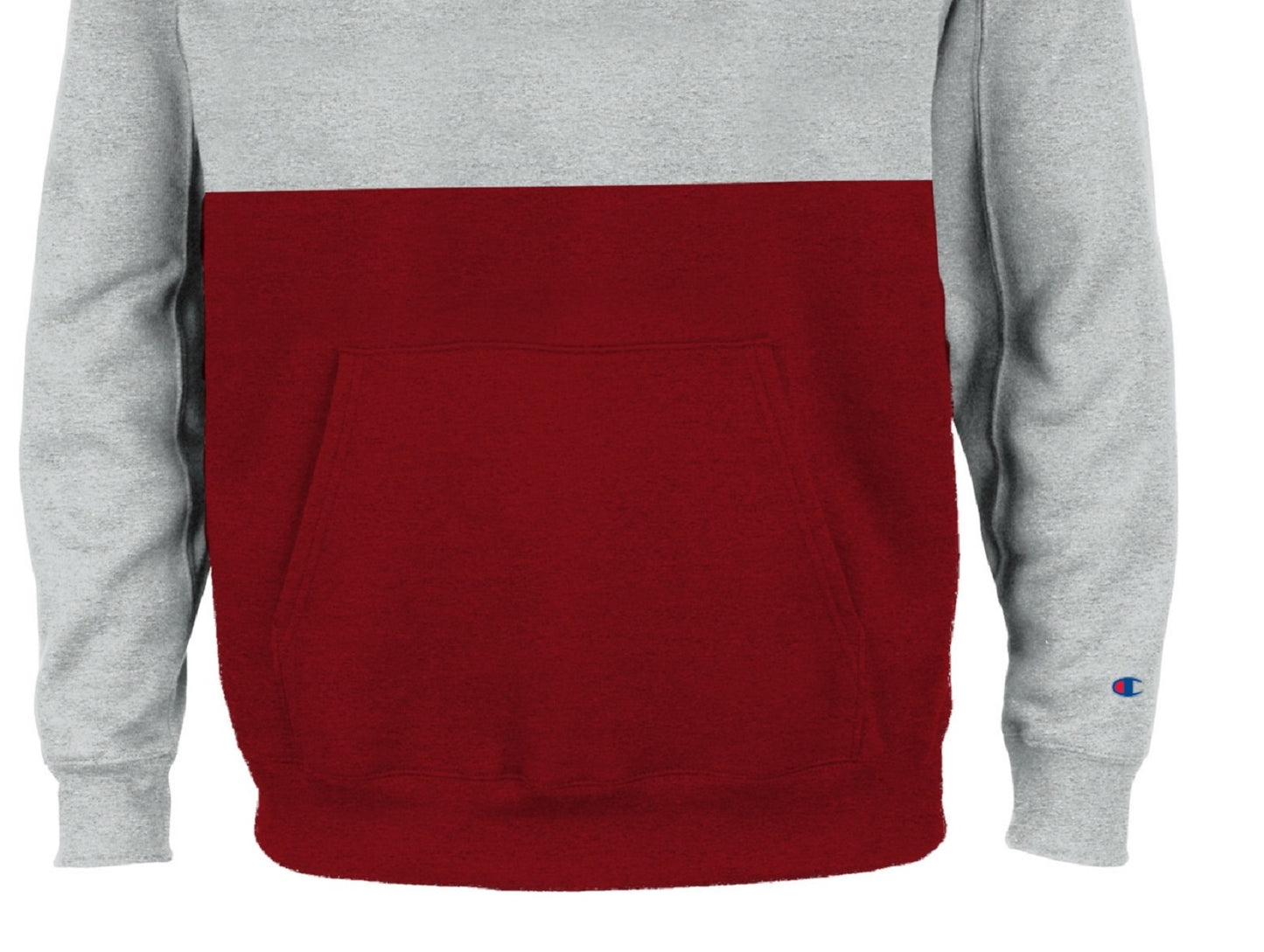 Champion Men's Colorblocked Hoodie Gray Size Large