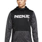 Nike Men's Therma FIT Printed Training Hoodie Gray Size Large