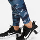 Nike Women's Dri Fit One Plus Mid Rise Camo Print Leggings Blue Size 1X