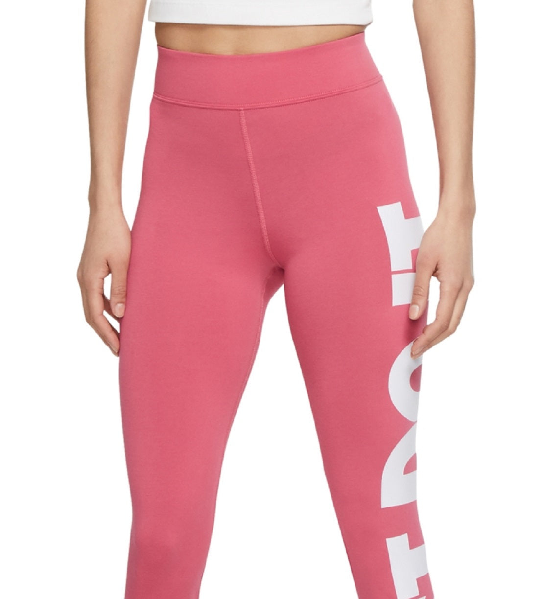 Nike Women's Essential Just Do It Full Length Leggings Pink Size Medium