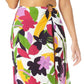 Anne Cole Women's Bold Floral Ring Sarong Skirt Swim Cover Up Swimsuit White Size X-Large