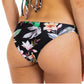 Hurley Junior's Tropical-Print Cheeky Swim Bottoms Swimsuit Black Size X-Small