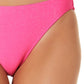 California Waves Women's Junior's Metallic Shine Hipster Bikini Bottoms Swimsuit Pink Size XS