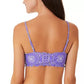 California Waves Women's Flowery Flow Bandeau Bikini Top Swimsuit Purple