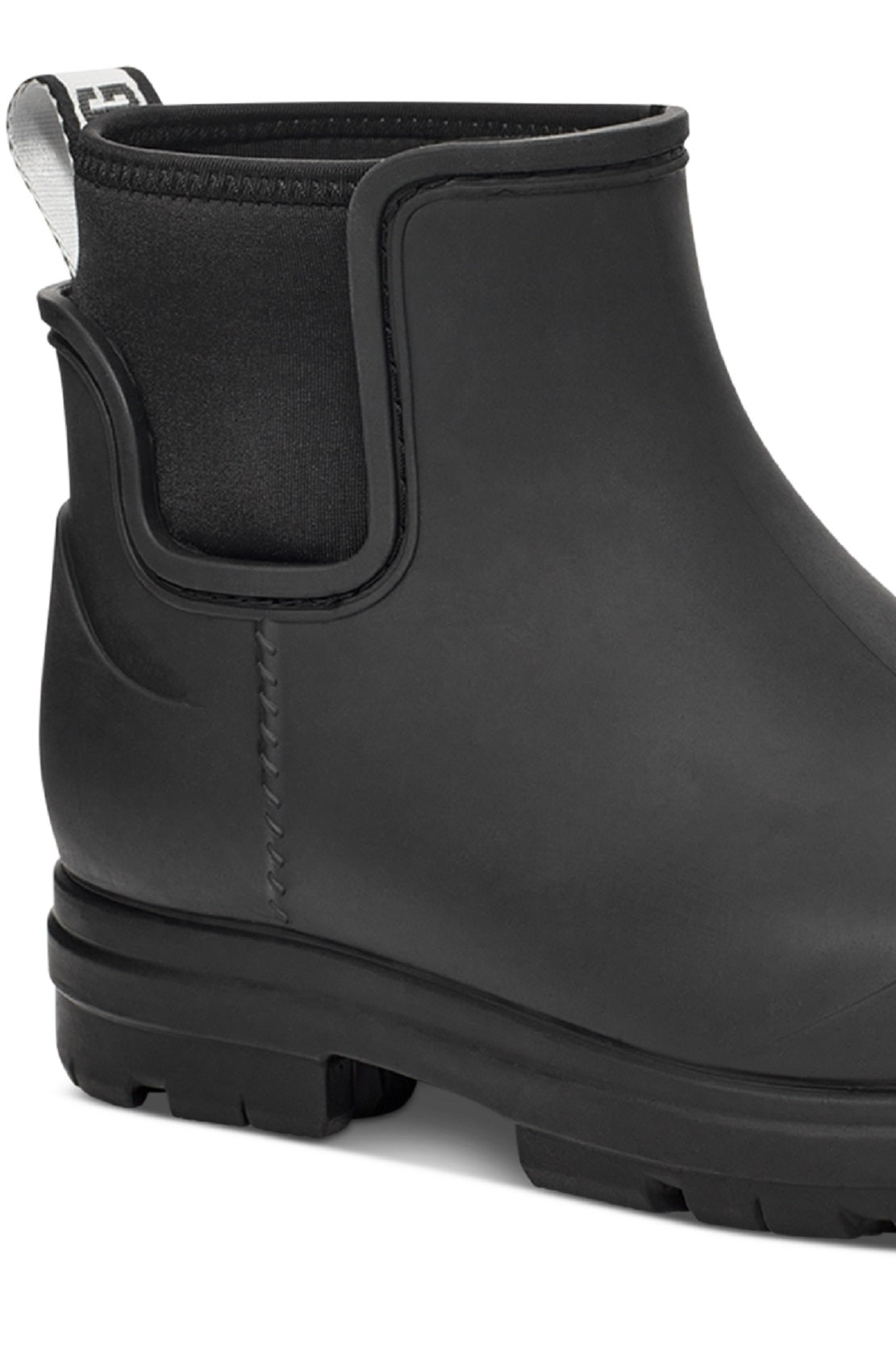 UGG महिलाओं के लिए ड्रॉपलेट वाटरप्रूफ रेन बूट काला, साइज़ 8