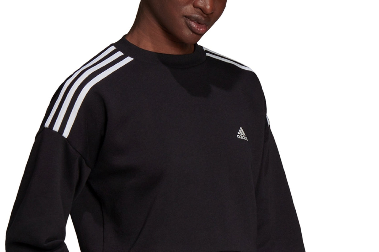 adidas Women's Cropped Sweatshirt Black Size Medium