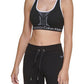 Calvin Klein Women's Fleece Mirror Logo Joggers Black Size Medium