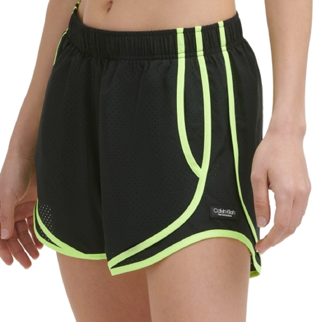 Calvin Klein Women's Perforated Shorts Black Size X-Large