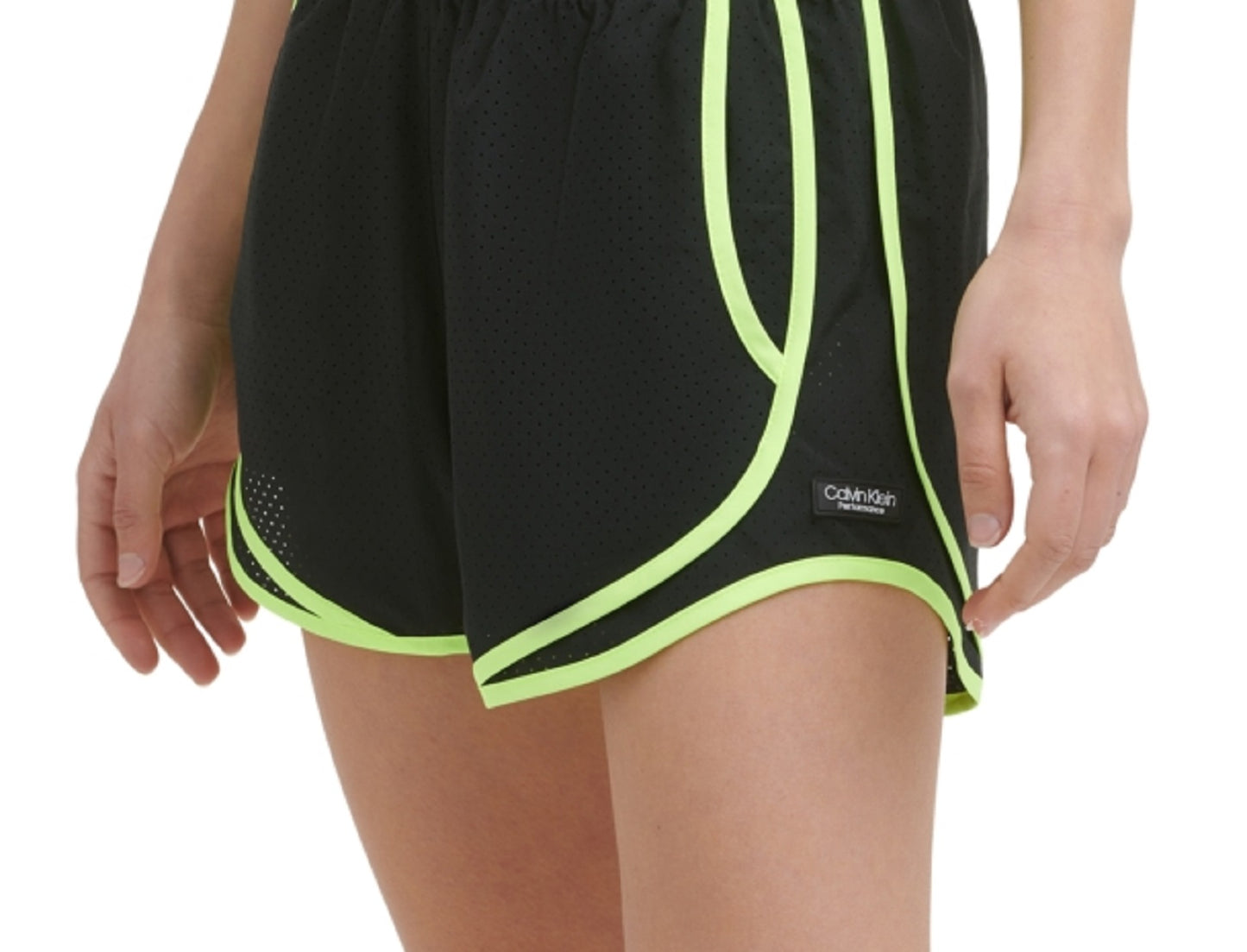 Calvin Klein Women's Perforated Shorts Black Size X-Large