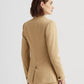 Ralph Lauren Women's Faux Leather Trim Blazer Brown Size 4