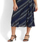 Ralph Lauren Women's Striped Crinkle Georgette Halter Dress Blue Size 4