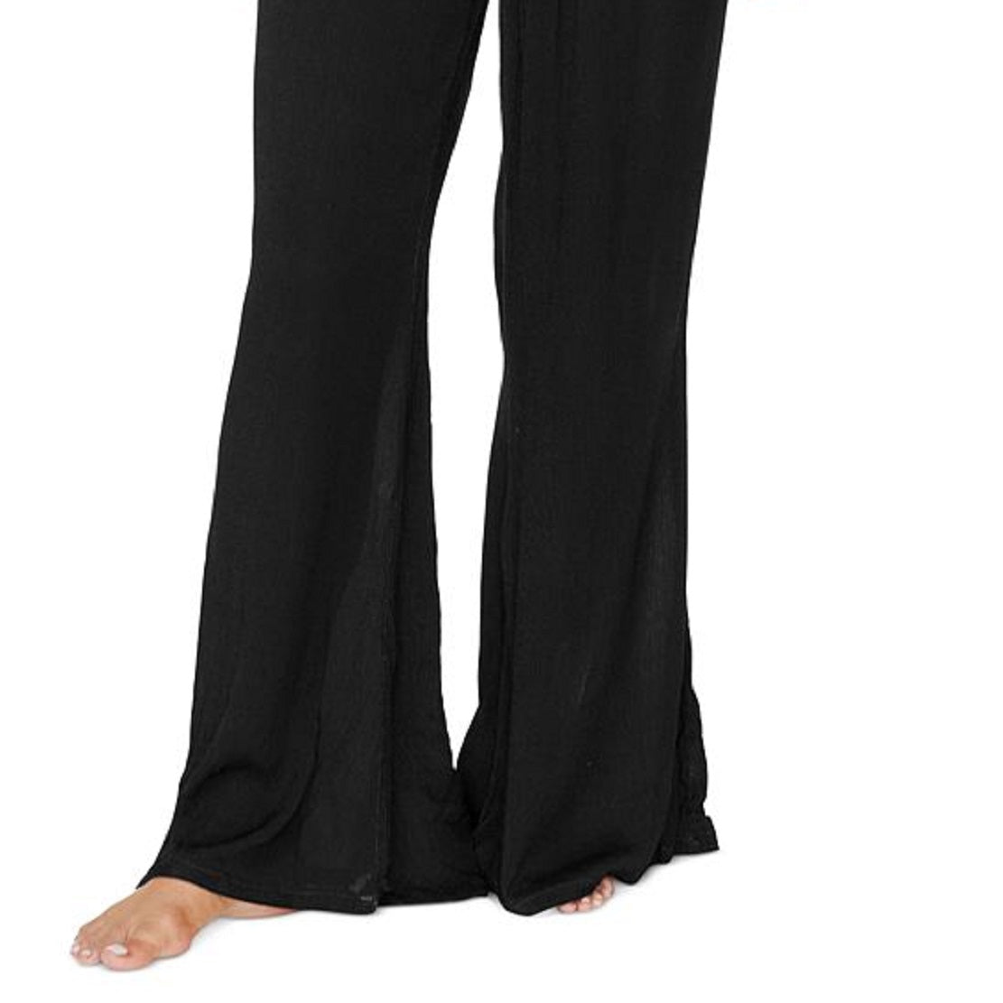 Raisins Junior's Beach Day Cover Up Pants Swimsuit Black Size Large