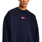 Tommy Jeans Men's Tommy Badge Crewneck Sweatshirt Blue Size XX-Large