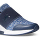Michael Kors Women's Felix Signature Logo Bubble Trainer Sneakers Blue Size 7.5