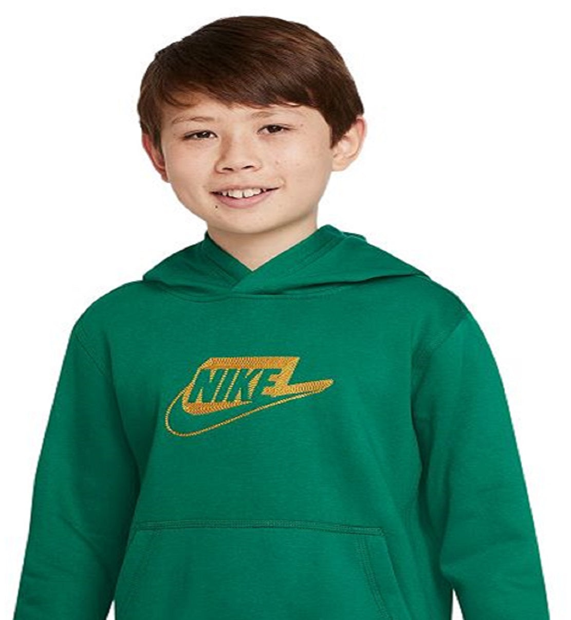 Nike Boy's Club Fleece Pullover Hoodie Green Size Large