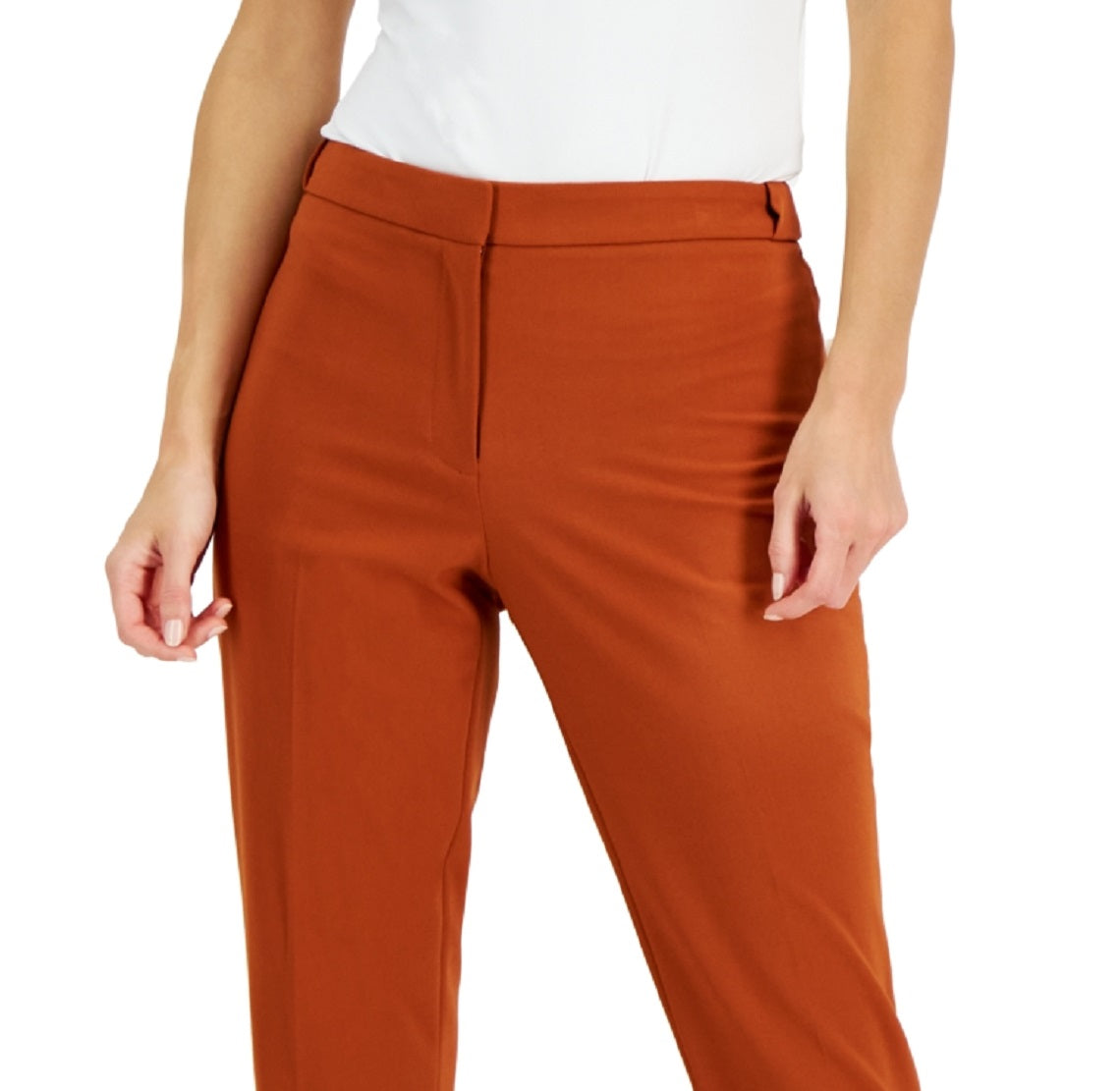 Calvin Klein Women's Lux Highline Skinny Pants Brown Size 6 Petite