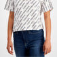 Calvin Klein Women's Logo Boyfriend T-Shirt White Size Petite Medium