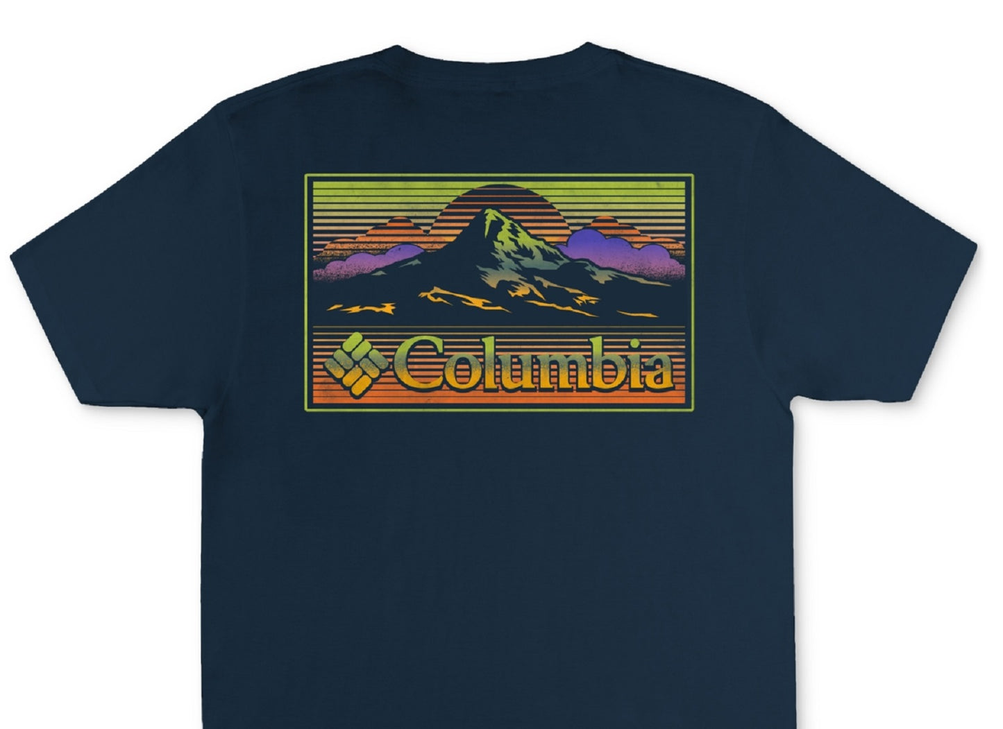 Columbia Men's Graphic T-Shirt Blue Size Small